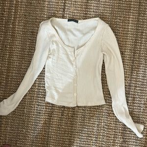 brandy melville ribbed long sleeve top
